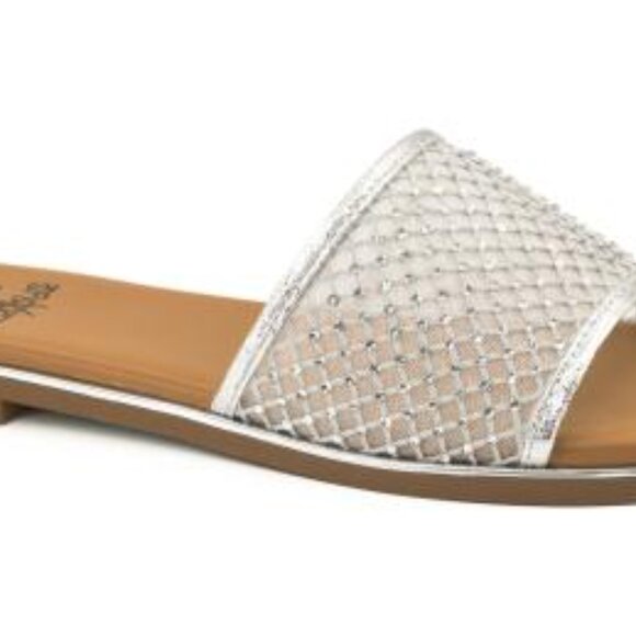 NEW In Box - Corky’s Just Meshing With Ya Silver Mesh Slide Sandals – Sizes 7–11 - Picture 4 of 4